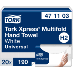 157471103 Pappershandduk Tork Xpress Universal Z-vikt 2-lag H2