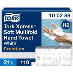 157100288 Pappershandduk Tork Xpress Premium M-vikt 2-lag H2