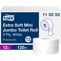 157110255 Toalettpapper Tork Mini Jumbo Premium 3-lag T2