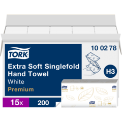 157100278 Pappershandduk Tork Premium V-vikt 2-lag H3