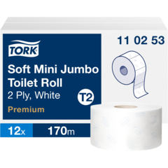 157110253 Toalettpapper Tork Mini Jumbo Premium 2-lag T2