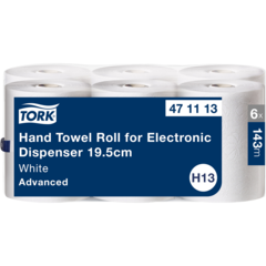 157471113 Handtorkpapper på rulle Tork Elektronisk 2-lag H13
