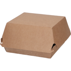 4178 Hamburgerbox papper brun 120x120x80mm