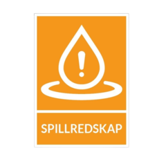 IND911410 Skylt Spillredskap A4 Plåt