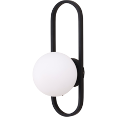 VD17037001 Vägglampa Alpes Svart/Vit