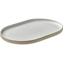 PLA157 Nara Oval Uppläggningsfat Vit