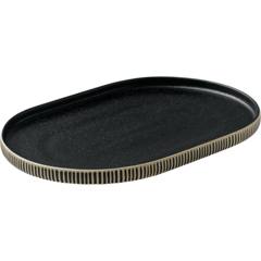 PLA160 Nara Uppläggningsfat Svart/Vit