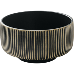 PLA161 Nara Skål Relief Svart/Vit