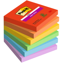 419030 Post-It Super Sticky Notes Play 76x76 mm