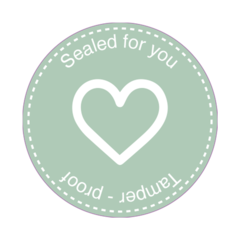 AV30011962 Förseglingsetiketter MetoClosure Avery Hjärta Ljusgrön 33cm