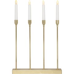 ST13900 Ljusstake Star Trading Lottie Mässing 4 ljus AA