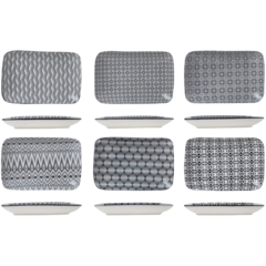 BI4349026 Black Nikko Serving Platter 26x17.5cm