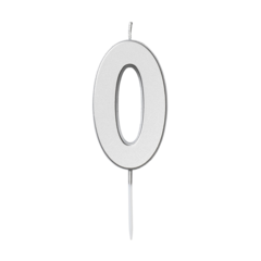 HED202271 Nummerljus 0, Silver, 6,5x4cm