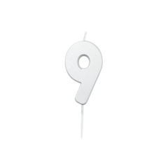 HED202280 Nummerljus 9, Silver 6,5x4cm