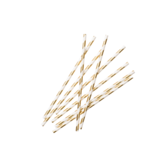 HED202311 Papperssugrör Guld/Vit DesignHouse95 19,7cm