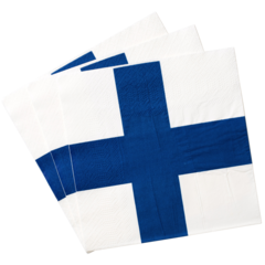 HED202473 3-Ply Napkin Finnish Flag Design