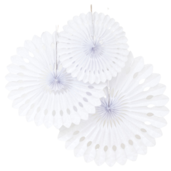 HED202545 Solfjäder Tissuepaper Vit