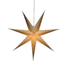 GK2912280 Pappersstjärna Vit/Guld 78cm
