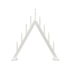 GK3932205 Ljusstake 9 Ljus Trä Vit