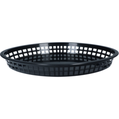 1086BK Serveringskorg Oval Svart 320x240x40mm
