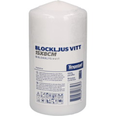2061517882 Blockljus Paraffin Vit 60h 8x15cm