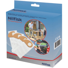81943048 Dammsugarpåsar för Nilfisk Buddy II våt/torr 4-pack