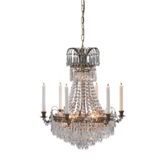 MS100649 Kristallkrona Läckö 7L Antik