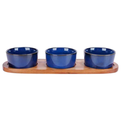 BI4022236 Serveringsbräda med 3st Skålar Cosy & Trendy