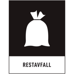 SKMX02 Skylt RESTAVFALL 300x390mm