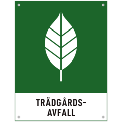SKMX21 Skylt TRÄGÅRDSAVFALL 245x320mm