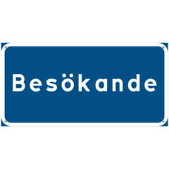 SKMX28 Skylt Besökande 277x105mm
