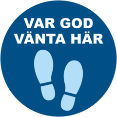 SKMX167 Golvdekal VAR GOD VÄNTA HÄR Ø350mm