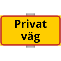 SKMX37 Skylt Privat väg 400x200mm