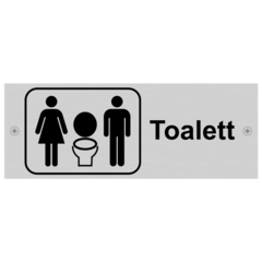 SKMX51 Skylt Toalett Unisex 200x75mm