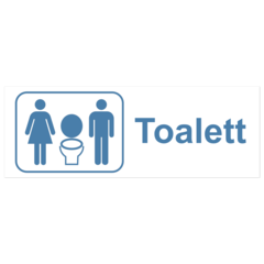 SKMX58 Skylt Toalett Unisex 210x75mm