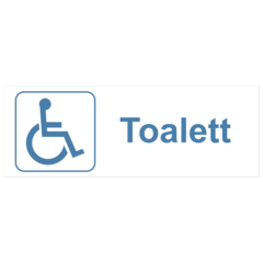 SKMX60 Skylt Handikapp WC 210x75mm