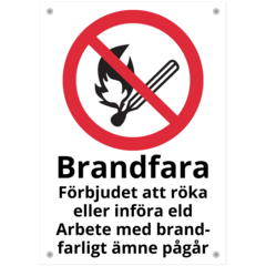 SKMX78 Skylt Brandfara 210x297mm