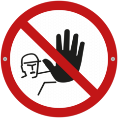 SKMX88 Skylt Obegränsad Ej Tillträde Ø200mm