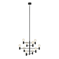 MS107187 Taklampa Paris 10L Sandy Svart