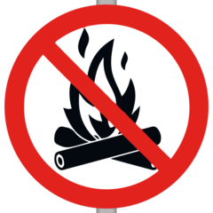 SKMX96 Skylt Eldningsförbud Ø600mm