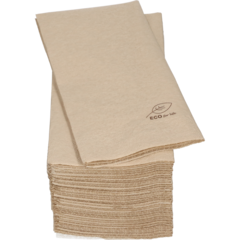 183320 Brown Eco Napkin 3-Ply 1/8 40x40 cm
