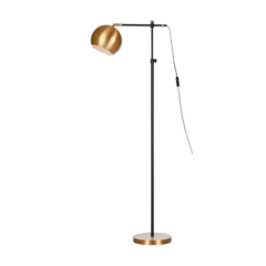 MS107231 Golvlampa Chester 1L Svart/Br