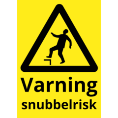 SKMX110 Dekal Varning snubbelrisk 210x297mm