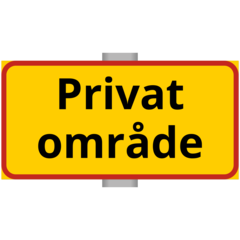SKMX36 Skylt Privat område 400x200mm