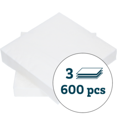 1279001 SERVIETT 3-LAG HVIT 40X40CM