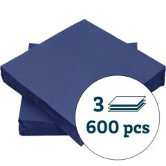 1279021 SERVIETT 3-LAG BLÅ 40X40CM