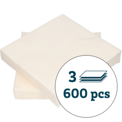 1279061 Servett 3-Lag Vanilj 40x40cm