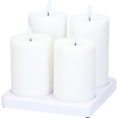 324256 Blockljus LED Cozzy 3D-Flamma med Laddstation