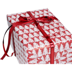 FP4406852 JOULUPAPERI TREES PUNAINEN Ü