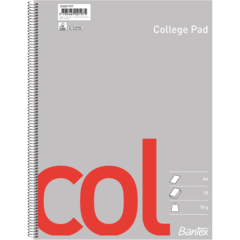 112900 Kollegieblock Bantex Col A4 olinjerat ohålat